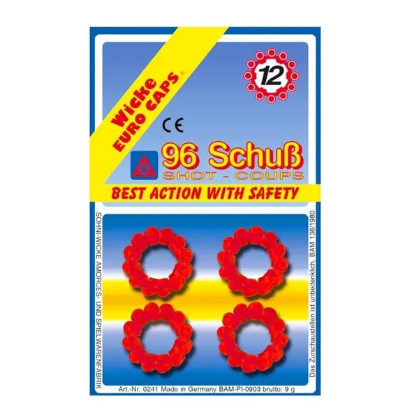 3-pk 12-Shot Ring Caps for Gonher Cap Guns