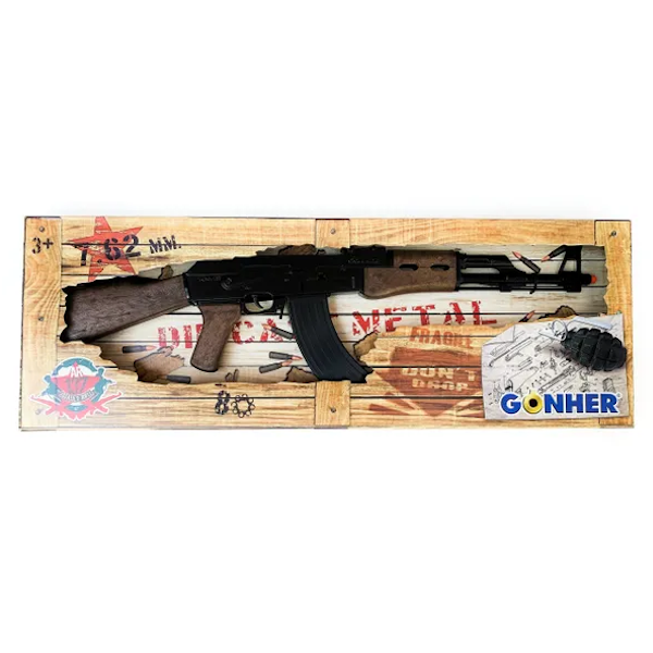 GONHER Toys AK-47 Style 8 Shot Cap Gun Assault Rifle – Black