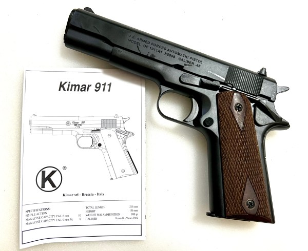 45 US Gov't M1911 Automatic Military Pistol with US Grips Non-Firing