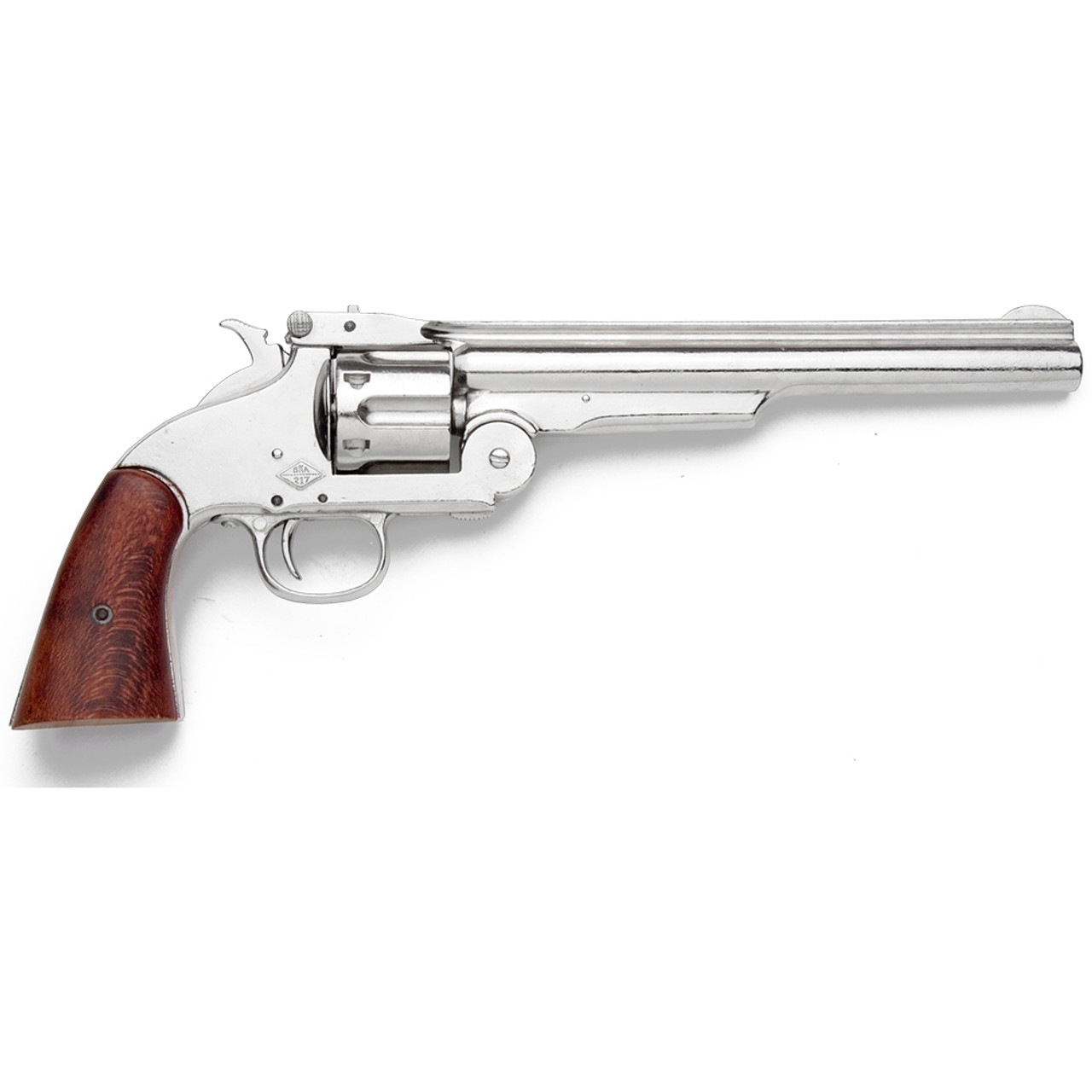 M1869 Schofield Nickel Finish Pistol - Non-Firing Replica