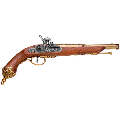 -Tone Colonial Italian 1825 Percussion Dueling Flintlock