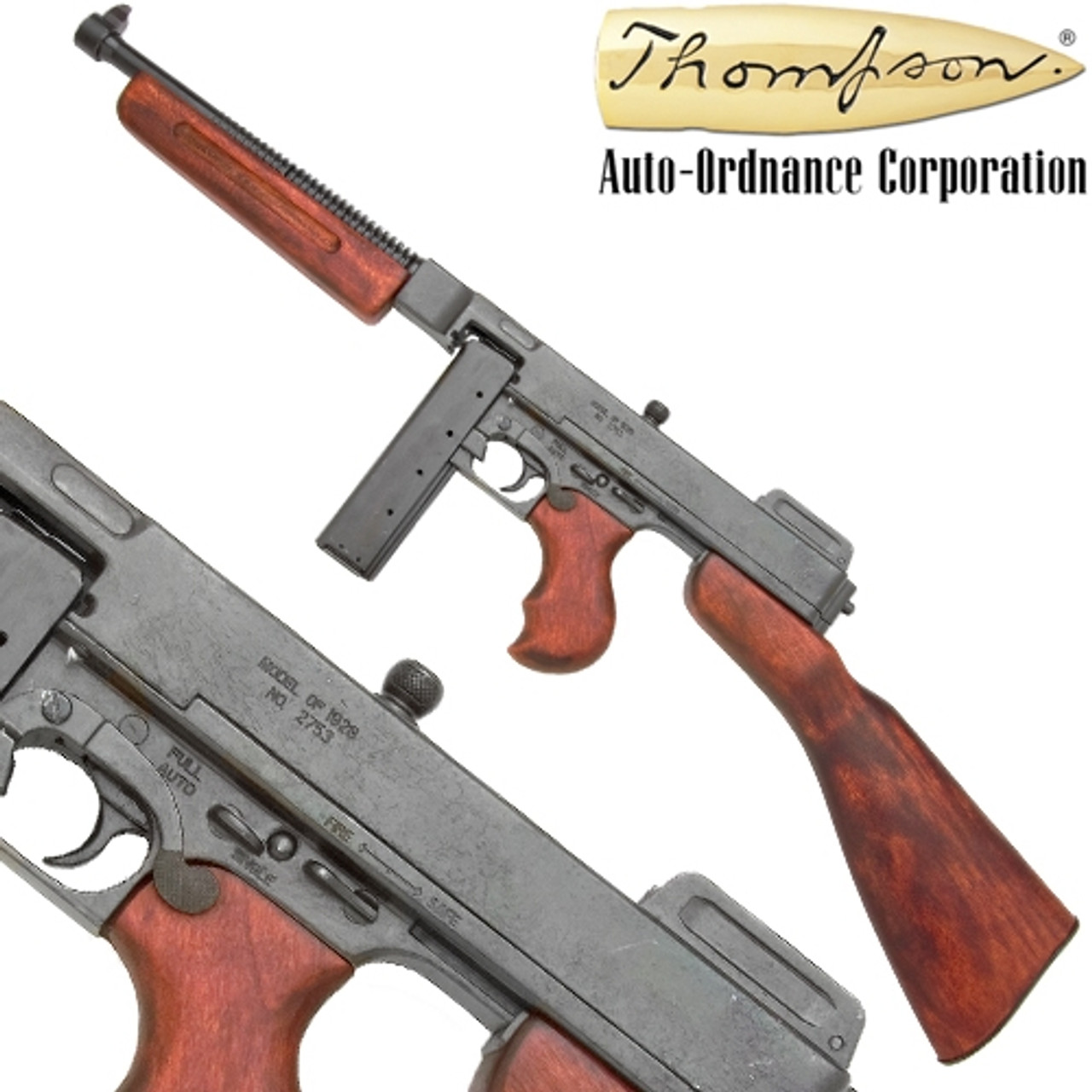M1928 Military Version Thompson Submachine Gun Non-Firing - Image 3