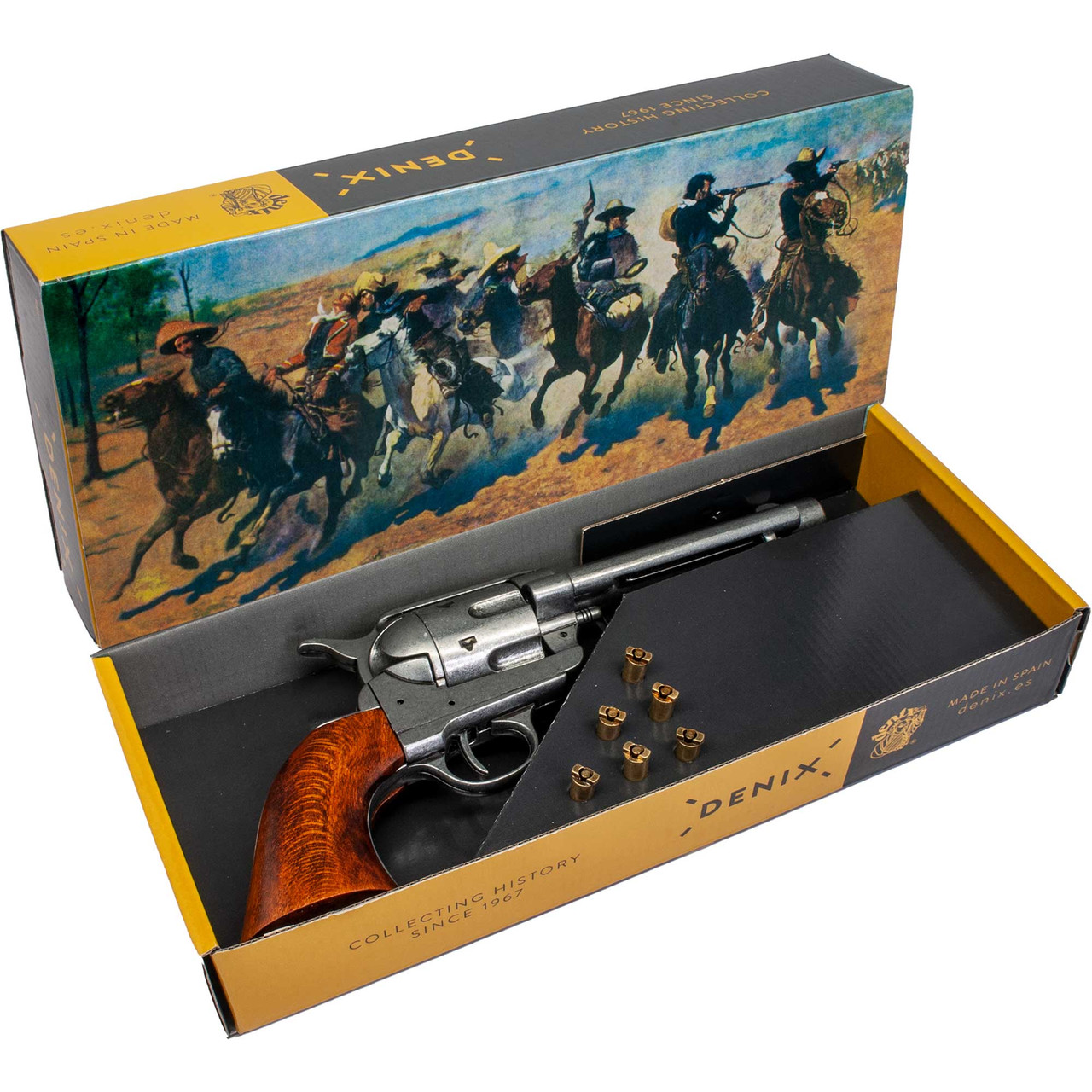 Old West Frontier Replica Antique Grey Replica Revolver Non-Firing Gun - Boxed
