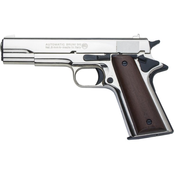 M1911 High Polish Nickel .45 Government Automatic Blank Firing Pistol