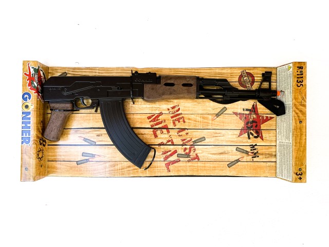 AK-47 Red W/Black Logo Hat Cap Gun Pistol Firearm Rifle Weapon