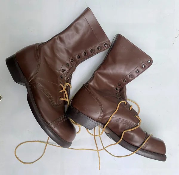 60 Corcoran Vintage WWII Type Brown Paratrooper Jump Boots  display picture 3