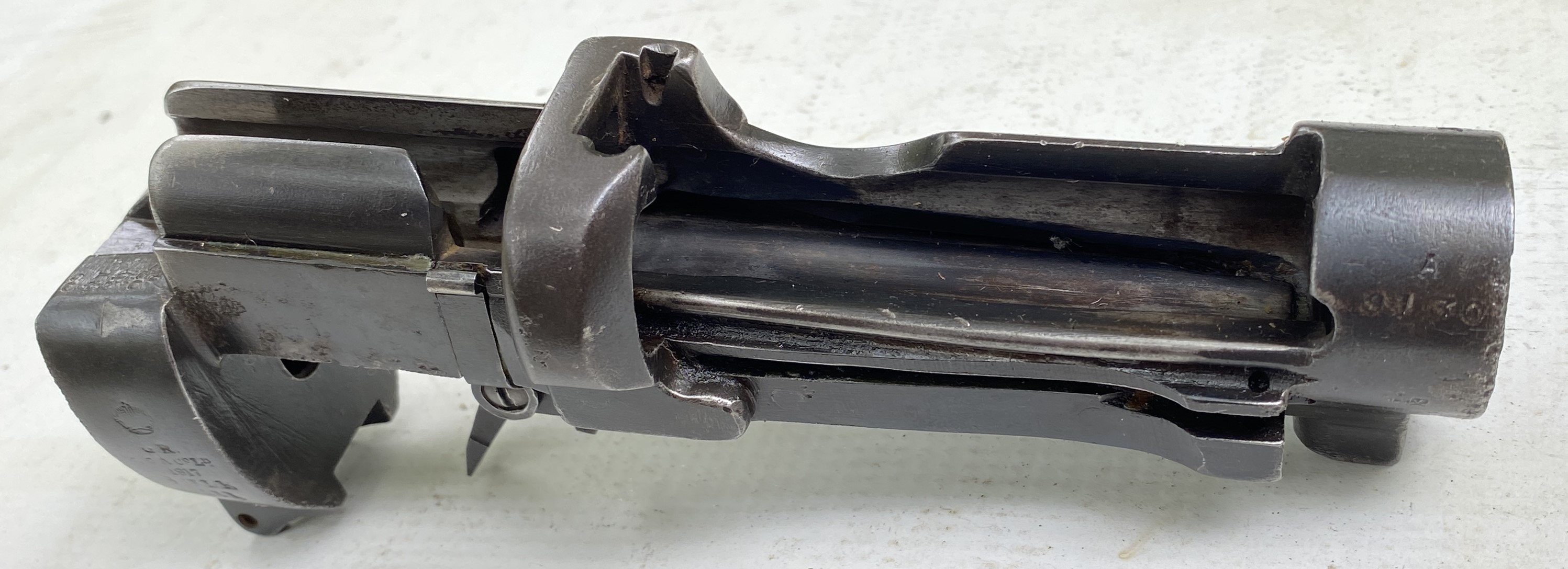 WWI No.1 Mk III Enfield SMLE Receiver G.R. L.S.A. Co. Ltd. 1917 w/ magazine cut-off cut, SN A9130
